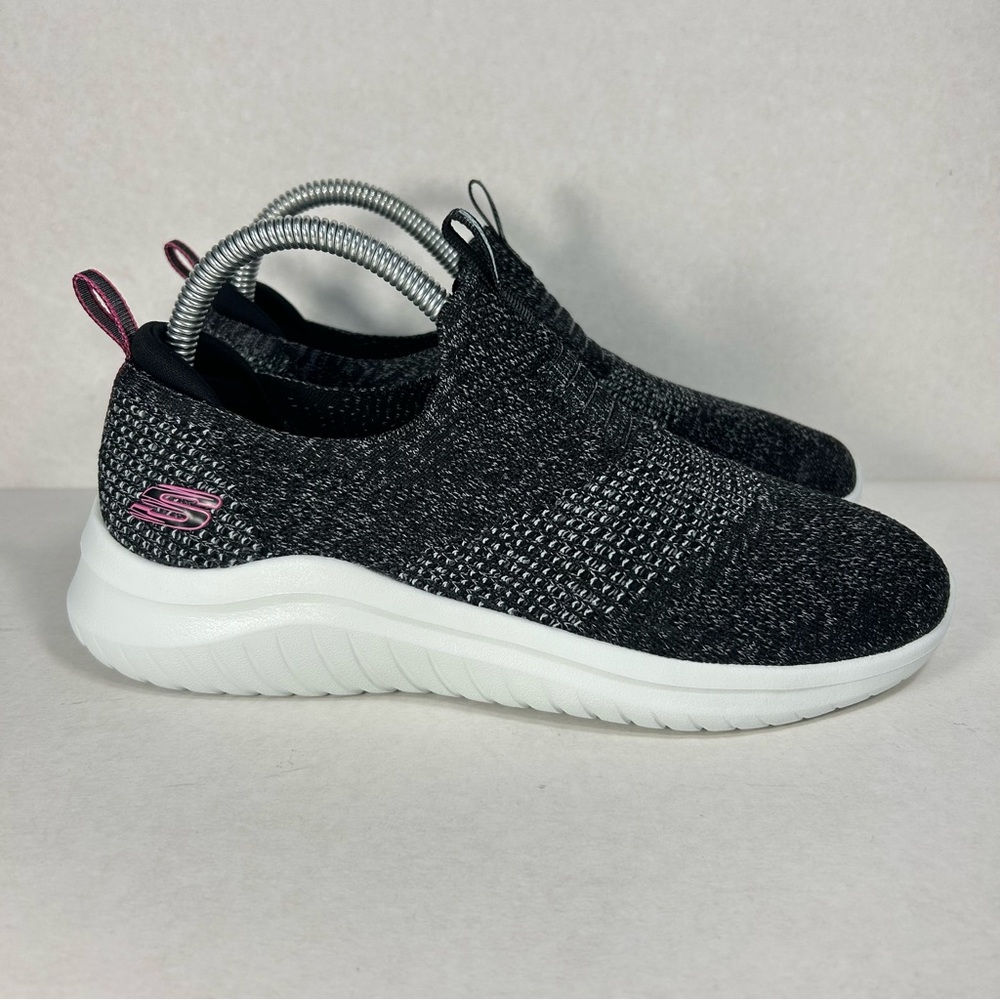 SKECHERS UltraFlex 2.0 Slip On Flyknit Memory Foam Stretch Shoe 12554; Women’s 7